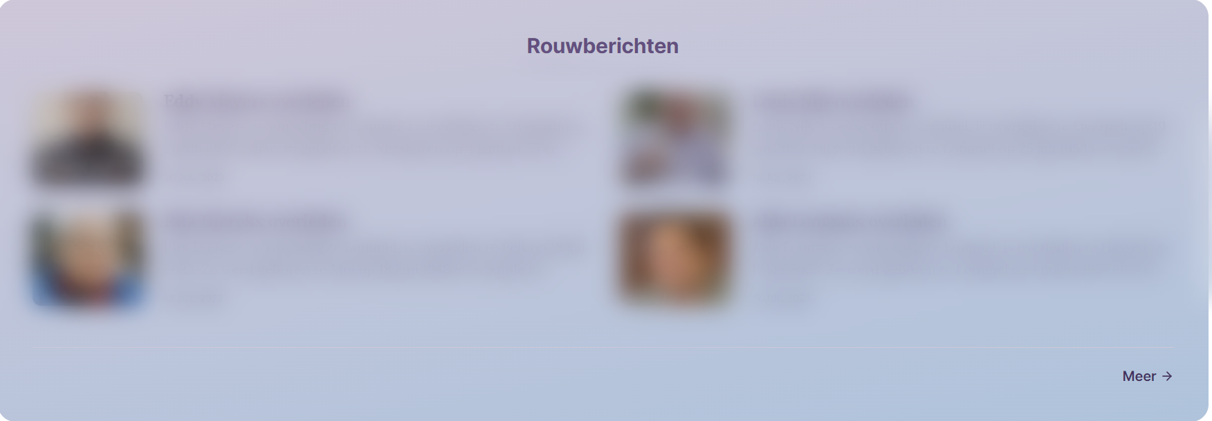 Vanaf vandaag ook rouwberichten