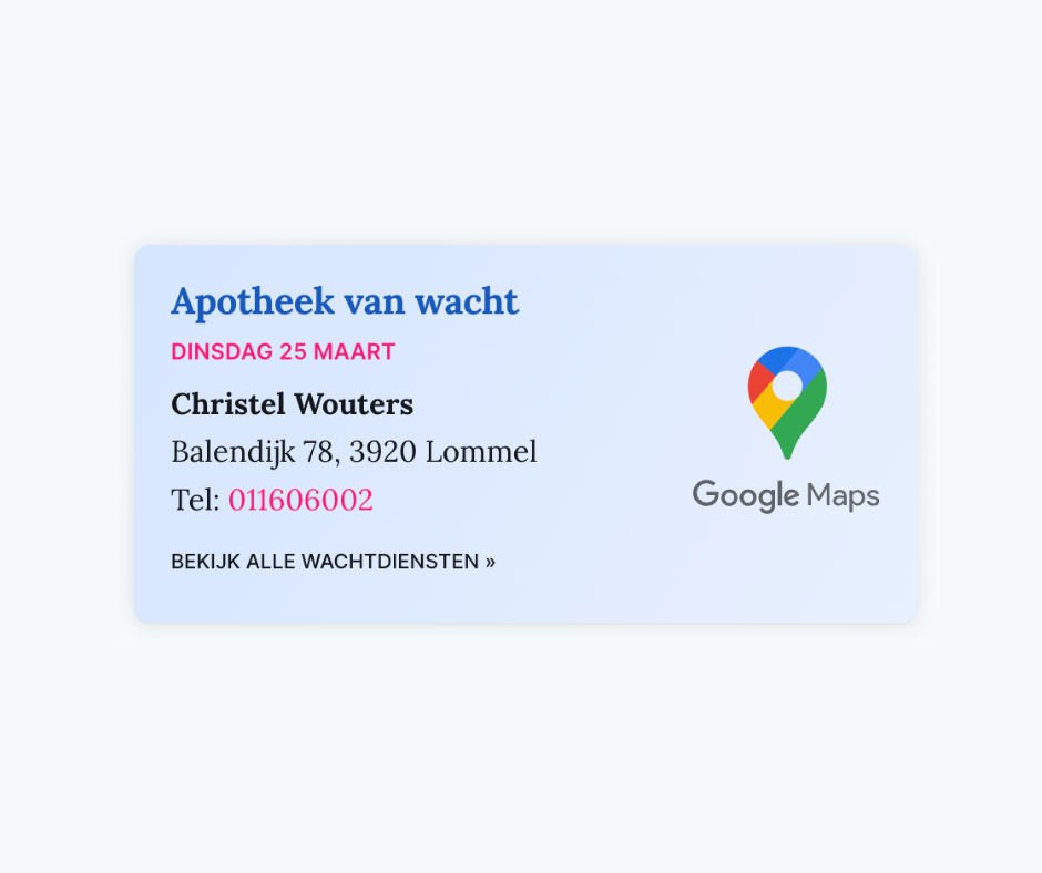 Apotheek van wacht nu vlotter te vinden via onze website