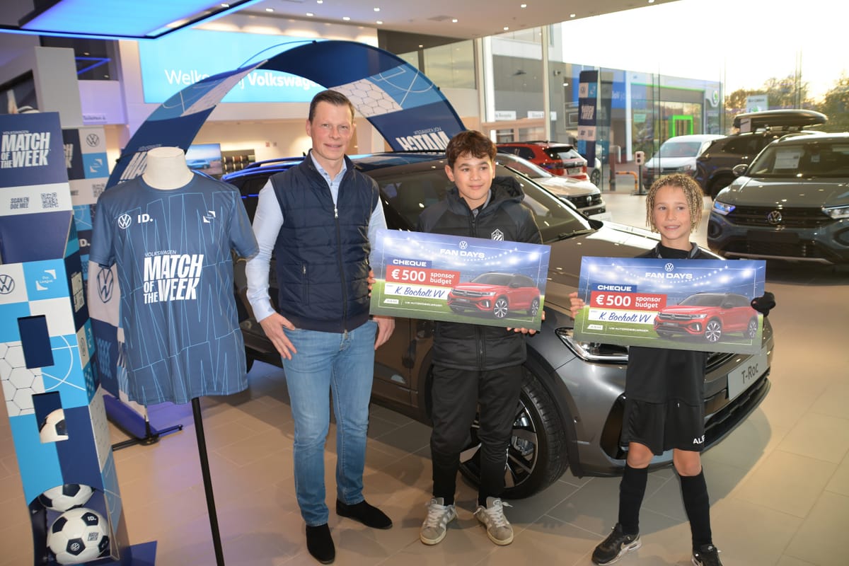 Isha Hoekx won 500 euro sponsoring voor zijn voetbalclub