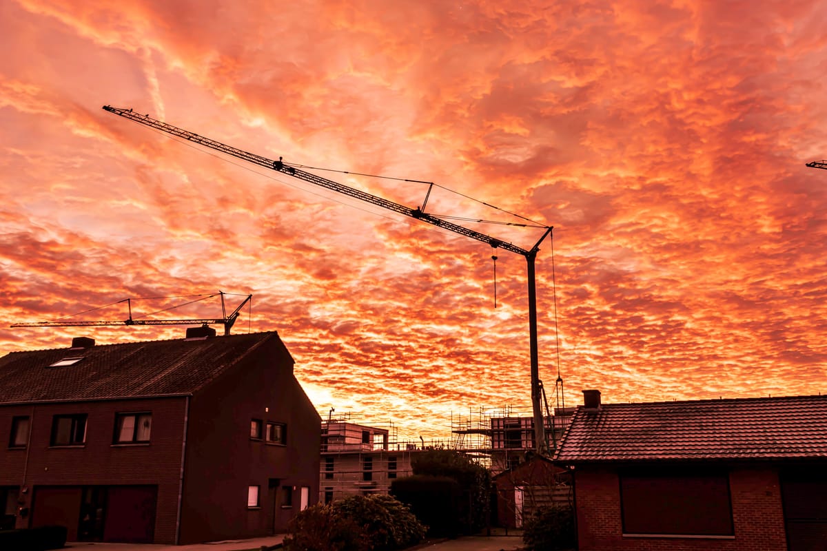 Lijkt wel een vuurzee boven onze stad...