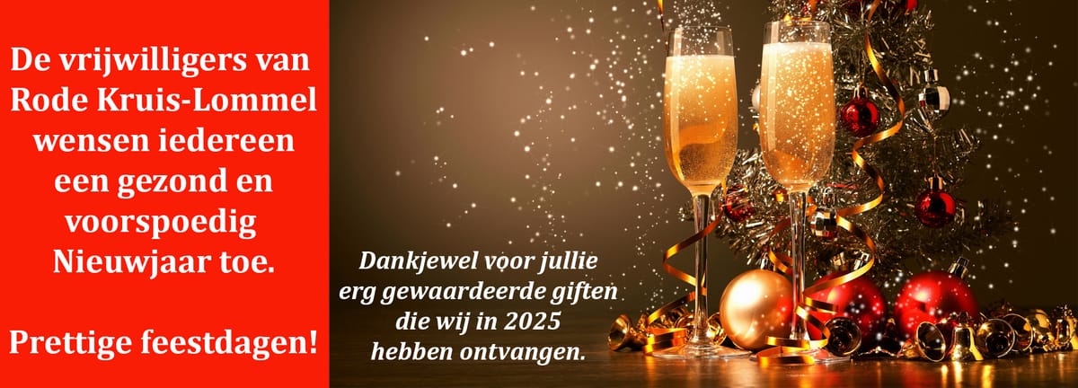 Alvast Nieuwjaarswensen vanwege het Rode Kruis
