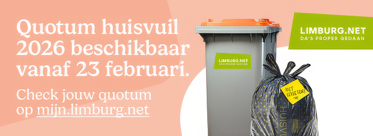 Vanaf nu maandag kan u huisvuilzakken afhalen