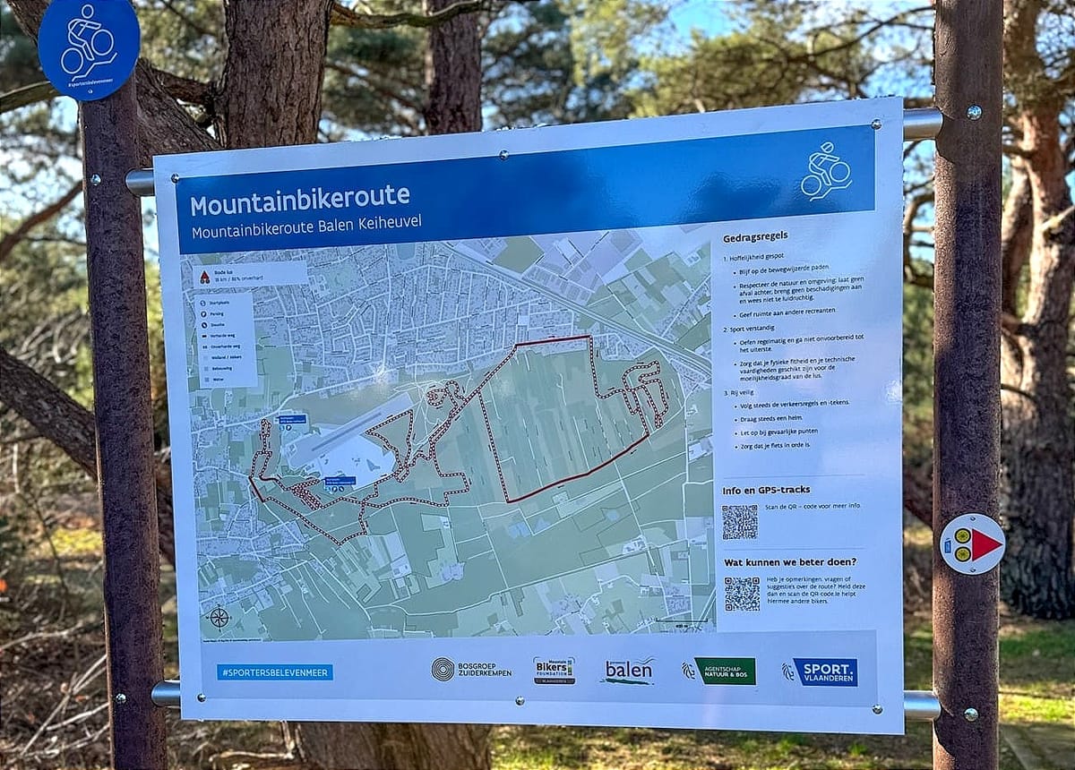 Nieuwe mountainbikeroute door de duinen van de Keiheuvel (Balen)