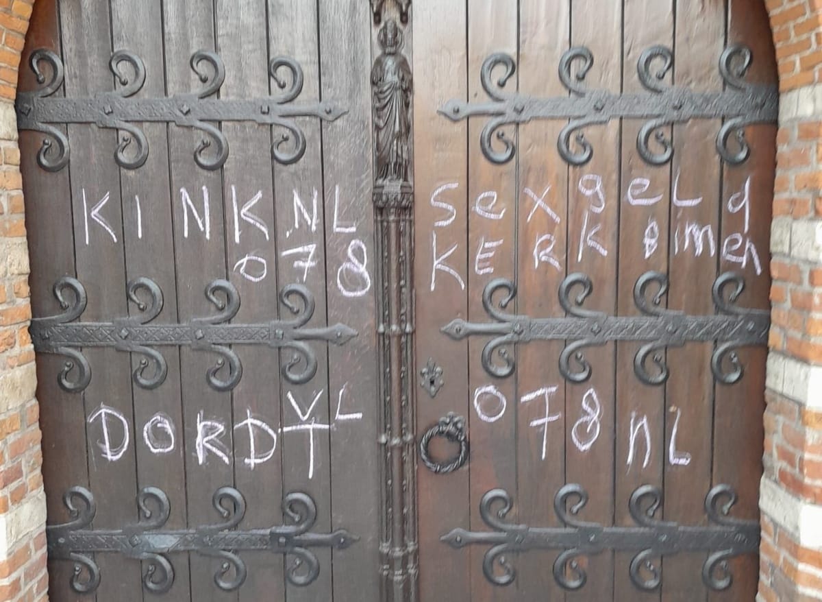 Vandalisme in de Sint-Pietersbandenkerk