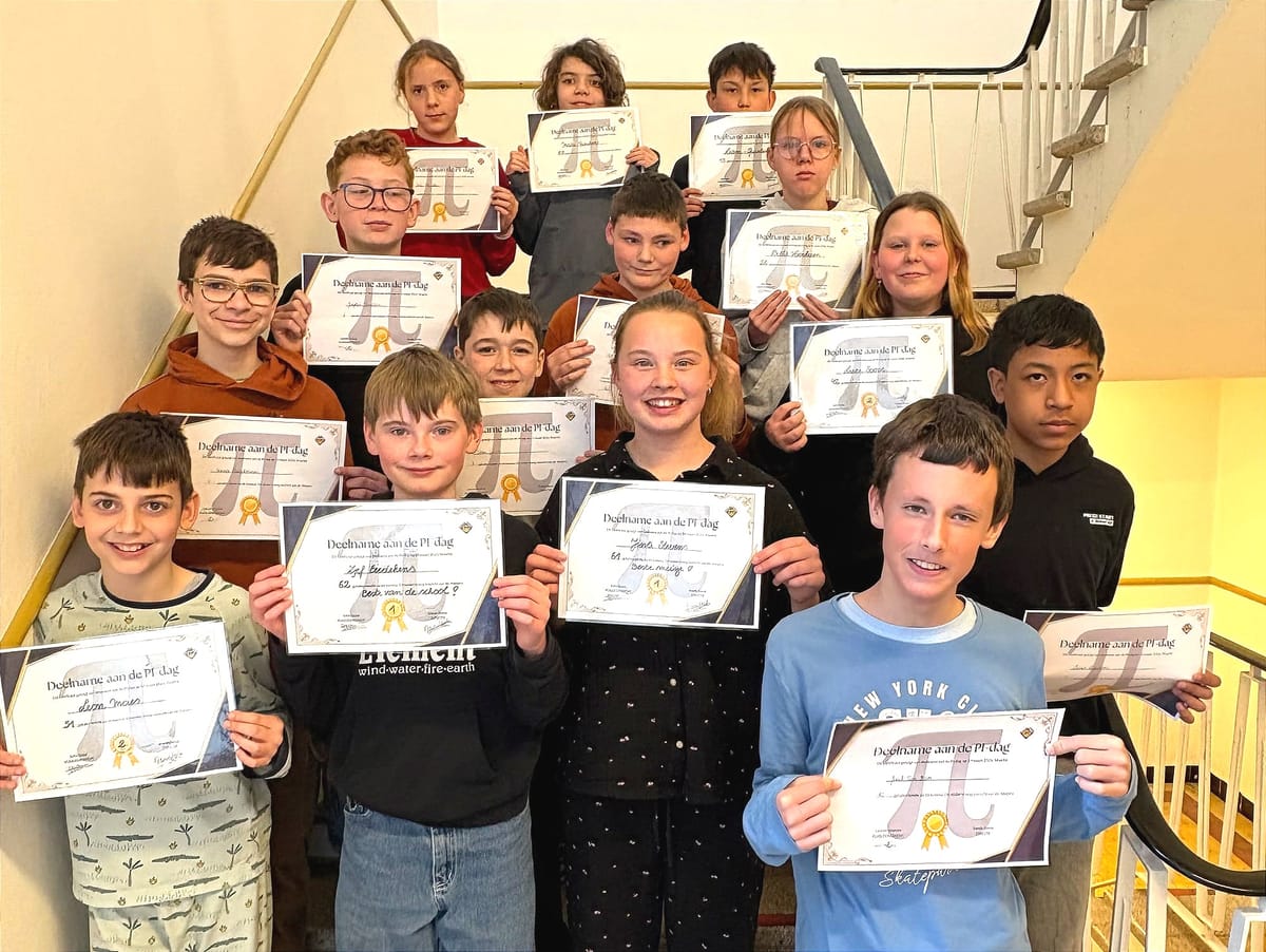 Leerlingen Eymardschool onthouden tientallen cijfers van π