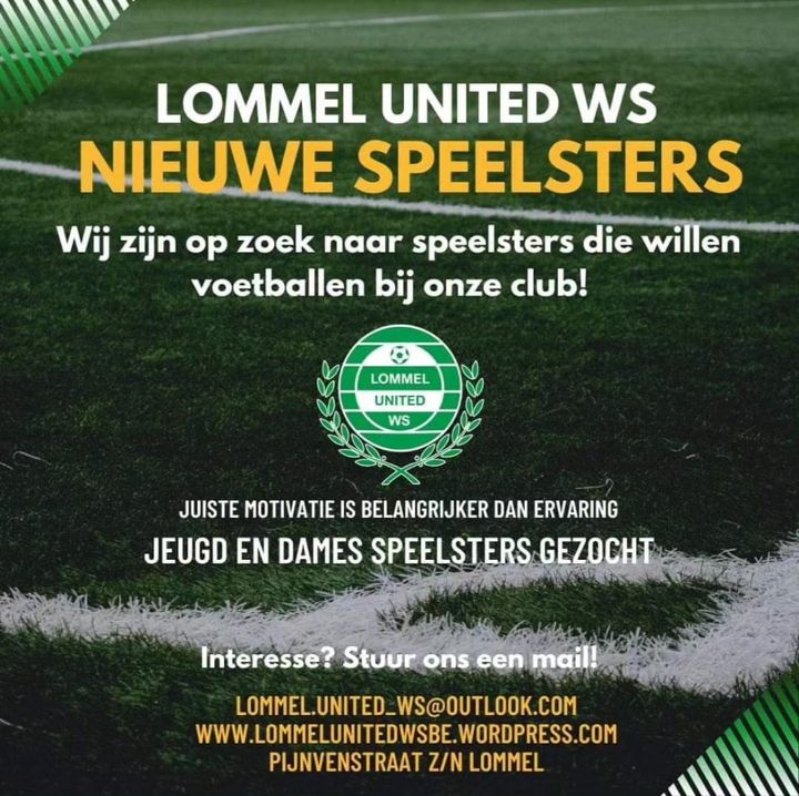 Nieuwe speelsters gezocht voor Lommel United WS