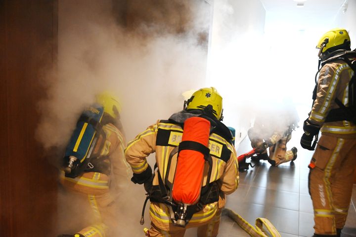 Brandoefening bij WZC Hoevezavel