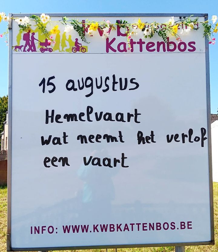 Ook in Kattenbos hebben ze een bord...