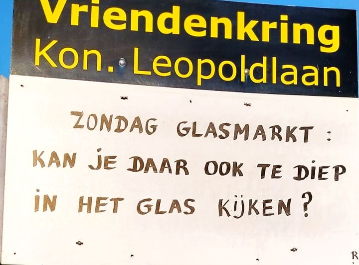 Zondag aanstaande 'Glasmarkt'