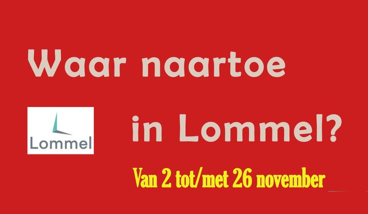 Waar naartoe van 2 tot en met 26 november