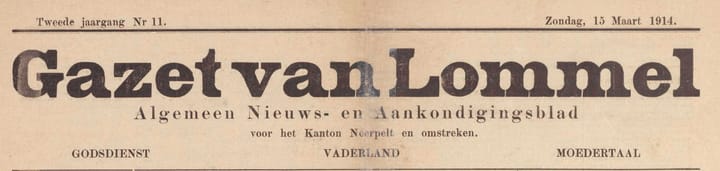 Gazet van Lommel - 15 maart 1914