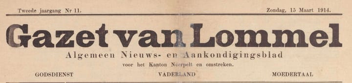 Gazet van Lommel - 15 maart 1914