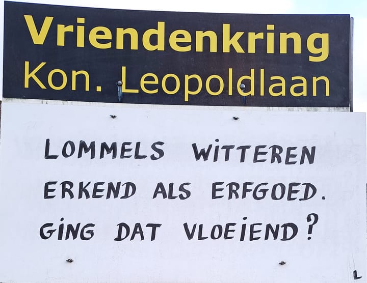 'Witteren' erkend als erfgoed... Nu het bord van de Leopoldlaan nog