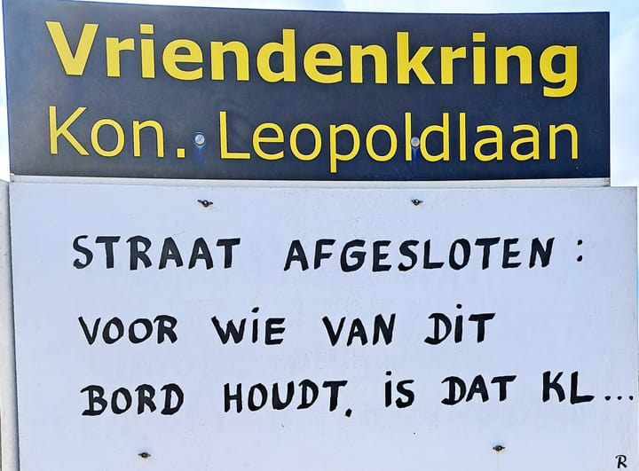 Groot gelijk daar in de Leopoldlaan