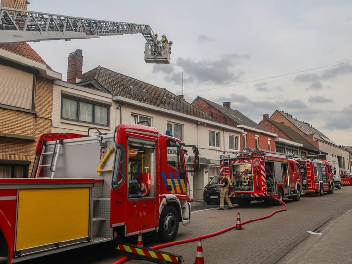 Brandoefening in Lepelstraat