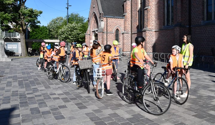 Fietsexamen leerlingen zesde leerjaar