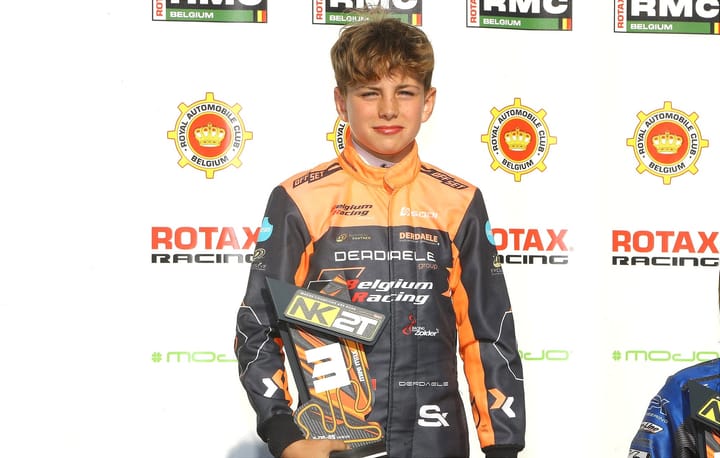 Karttalent Diede Derdaele vecht zich naar podium in Genk