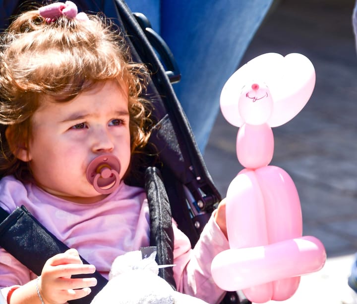 Ballonenplezier op de markt