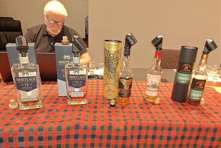 Whisky-tasting 'Mortlach' en 'Grain Whisky'
