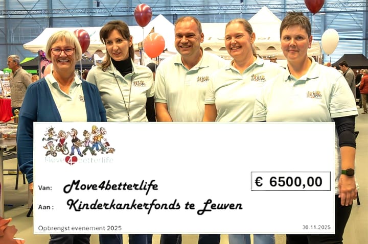 Move4BetterLife schenkt 6.500 euro aan Kinderkankerfonds