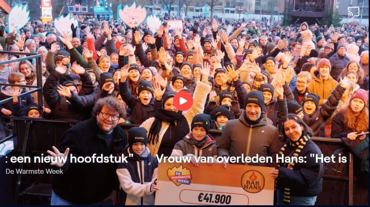 Opbrengst van 'Bar Hans' en Eetfestijn afgeleverd op 'Warmste Week' in Genk