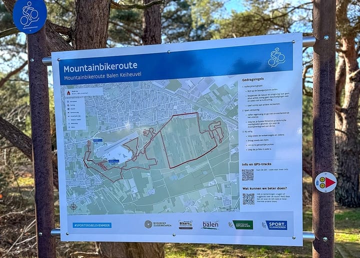 Nieuwe mountainbikeroute door de duinen van de Keiheuvel (Balen)