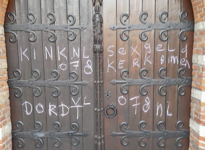 Vandalisme in de Sint-Pietersbandenkerk